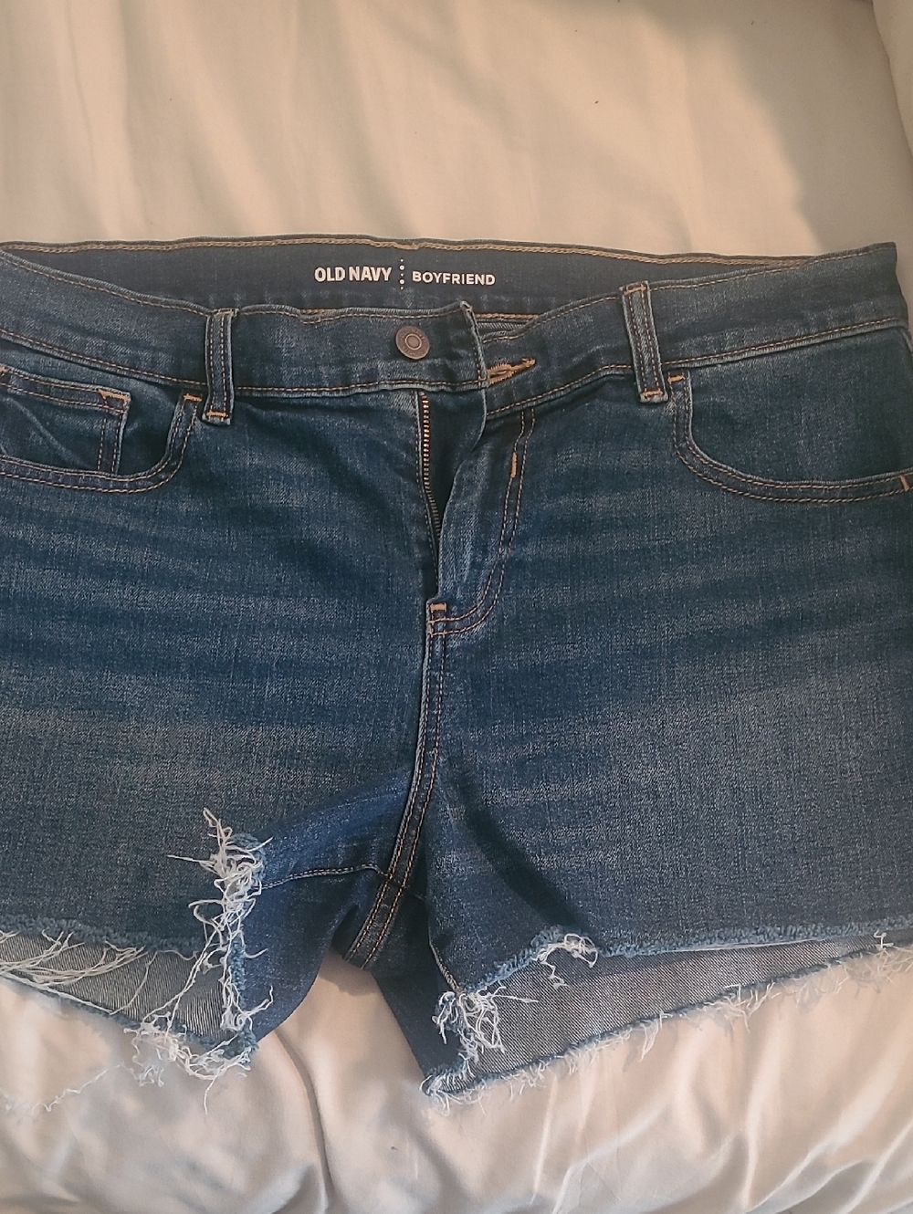 Old Navy Women's Dark Blue Boyfriend Denim Shorts